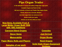 Tablet Screenshot of pipeorgantrader.com
